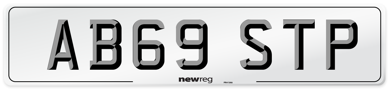 AB69 STP Number Plate from New Reg